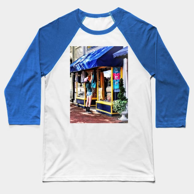 Annapolis MD - Opening For Business Baseball T-Shirt by SusanSavad